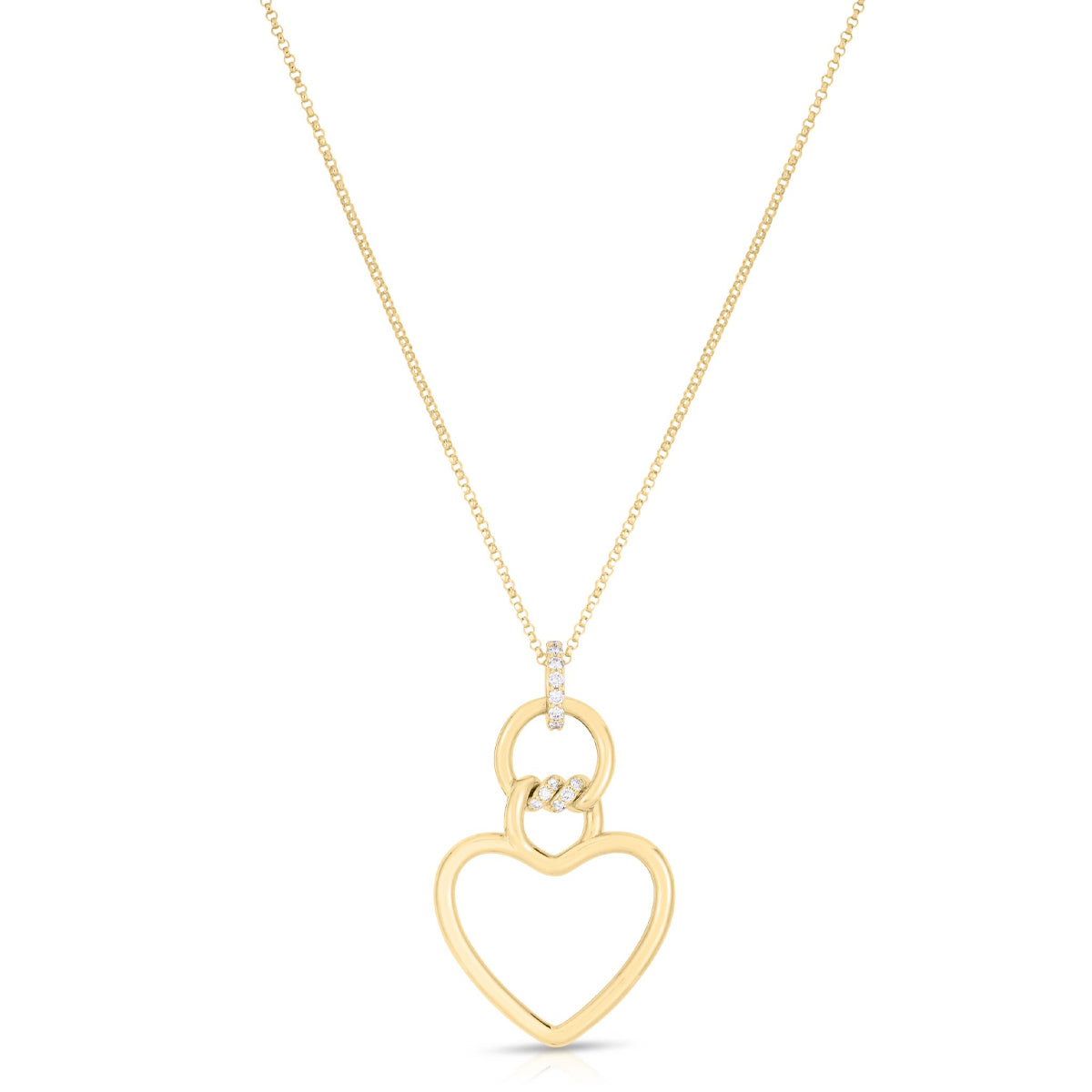 Roberto Coin Cialoma Large Diamond Heart Necklace