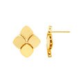 Topper Italia Gold Square Stud Earrings